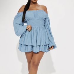 Fashionnova Blue Romper