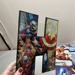 Captain America  3D Letter decor letter H.