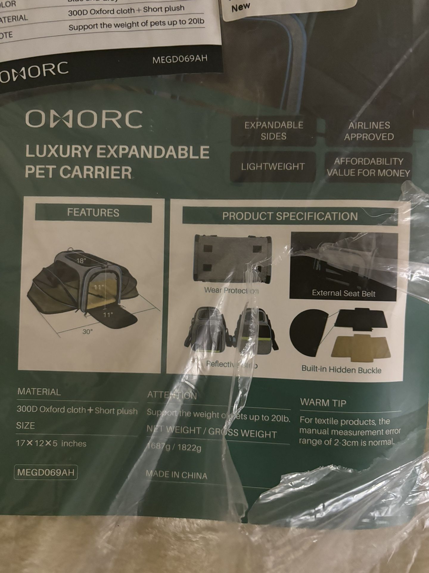 Luxury Expandable Pet Carrier