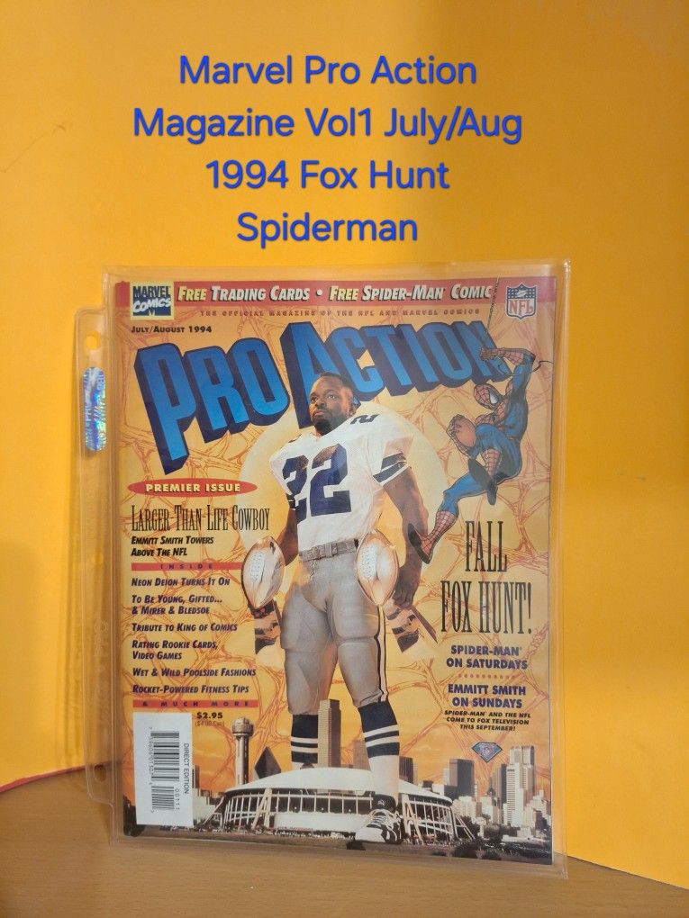Marvel ProAction Magazine Vol1 July/Aug 1994 Fox Hunt Spiderman-$30.00