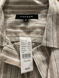 Pacsun, Striped Collared Shirt Men’s Large