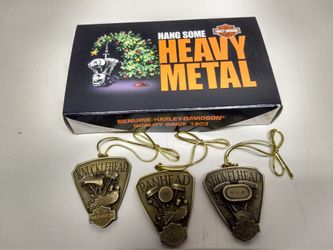 2000 Harley-Davidson heavy metal Christmas ornaments