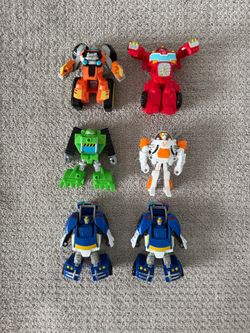 6  Transformers Rescue Bots Griffin Rock Team Action Figures