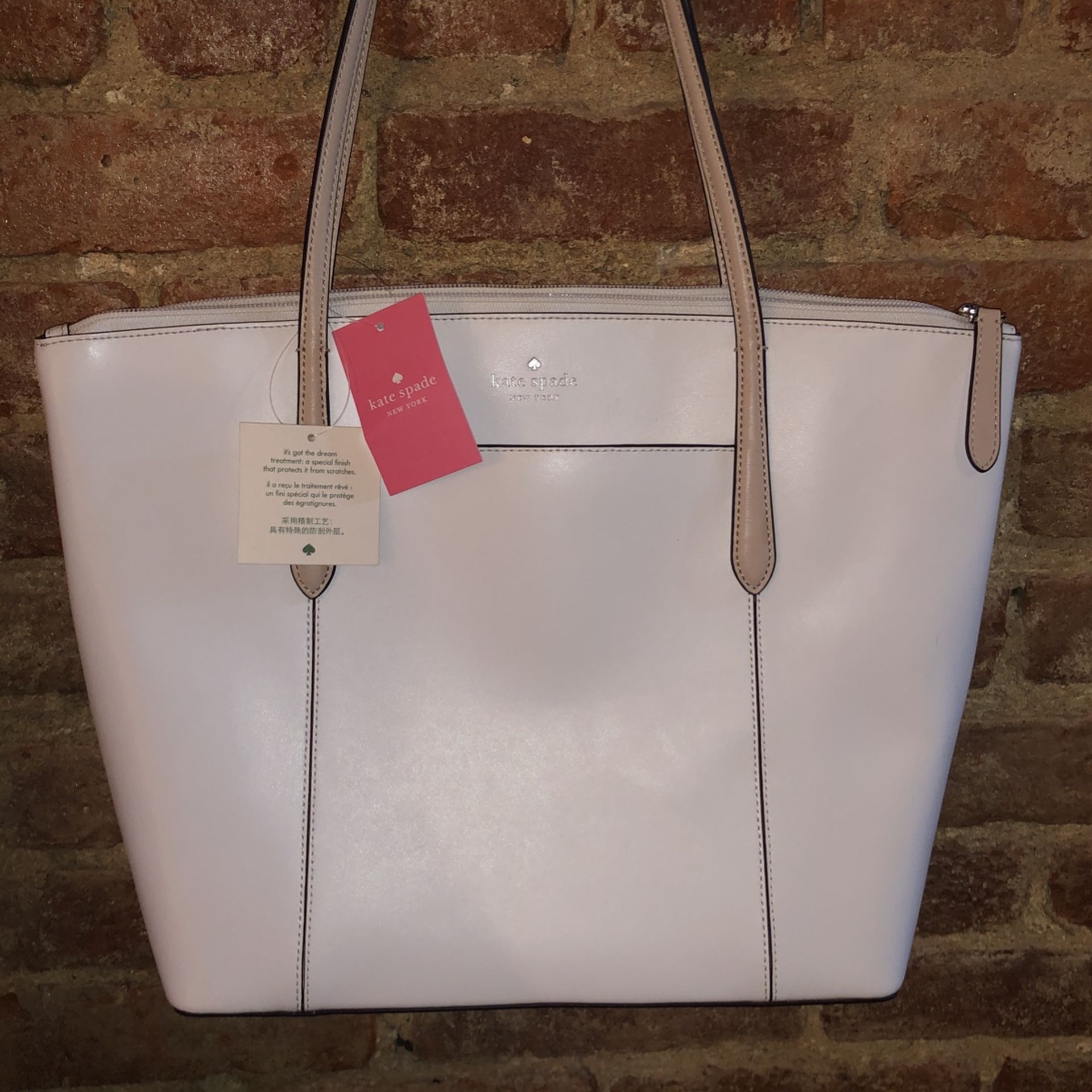 Kate Spade Large pocket Tote White/Nude
