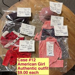 Case #12 -American Girl  Authentic outfit  $9.00 each