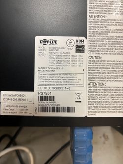 Tripp-Lite SU1500RTXLCD2U UPS Battery Backup
