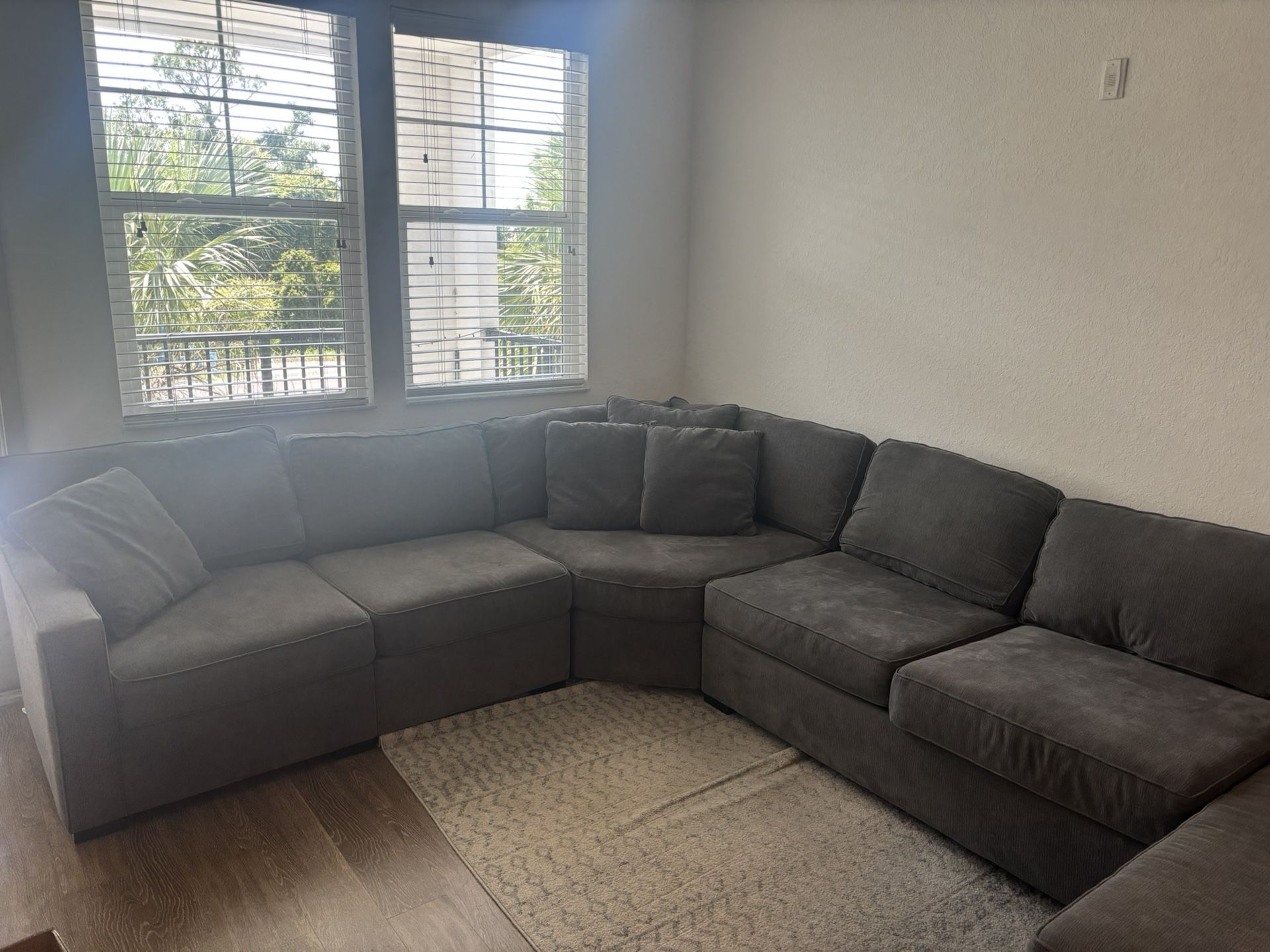 Large Grey Sectional Couch