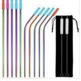 Very Cute Straws, 10 With Velvet Case