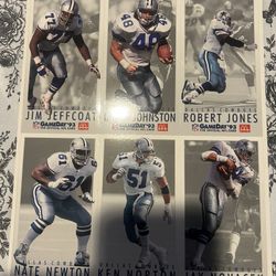 Dallas Cowboys Uncut Card Sheet