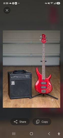 COMPLETE BASS RIG: Yamaha TRBX304 Active Bass + Ampeg BA-110 v2 40W Amp