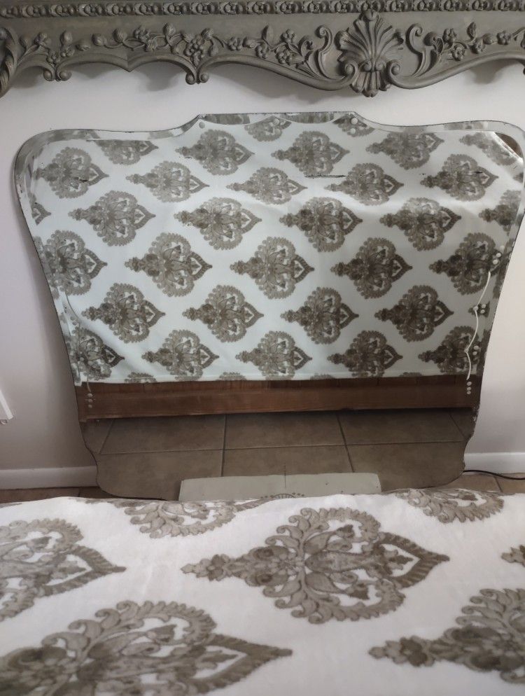 Large/Vintage/Frameless/Art Deco Mirror With Lots Of Character