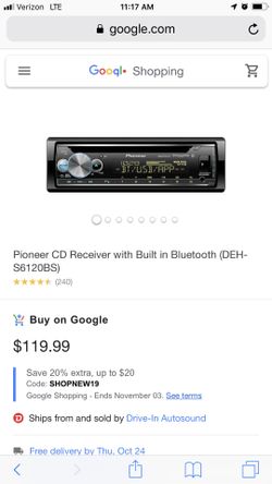 Pioneer cd receiver( Bluetooth) Brand new in box