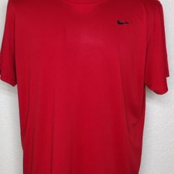 Nike Dri-fit Tee Red Training Shirt Black Swoosh 2X Large Breathable NWOT