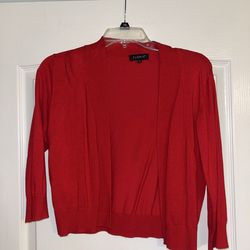 Women’s Red Sweater Shrug Jacket Size Large