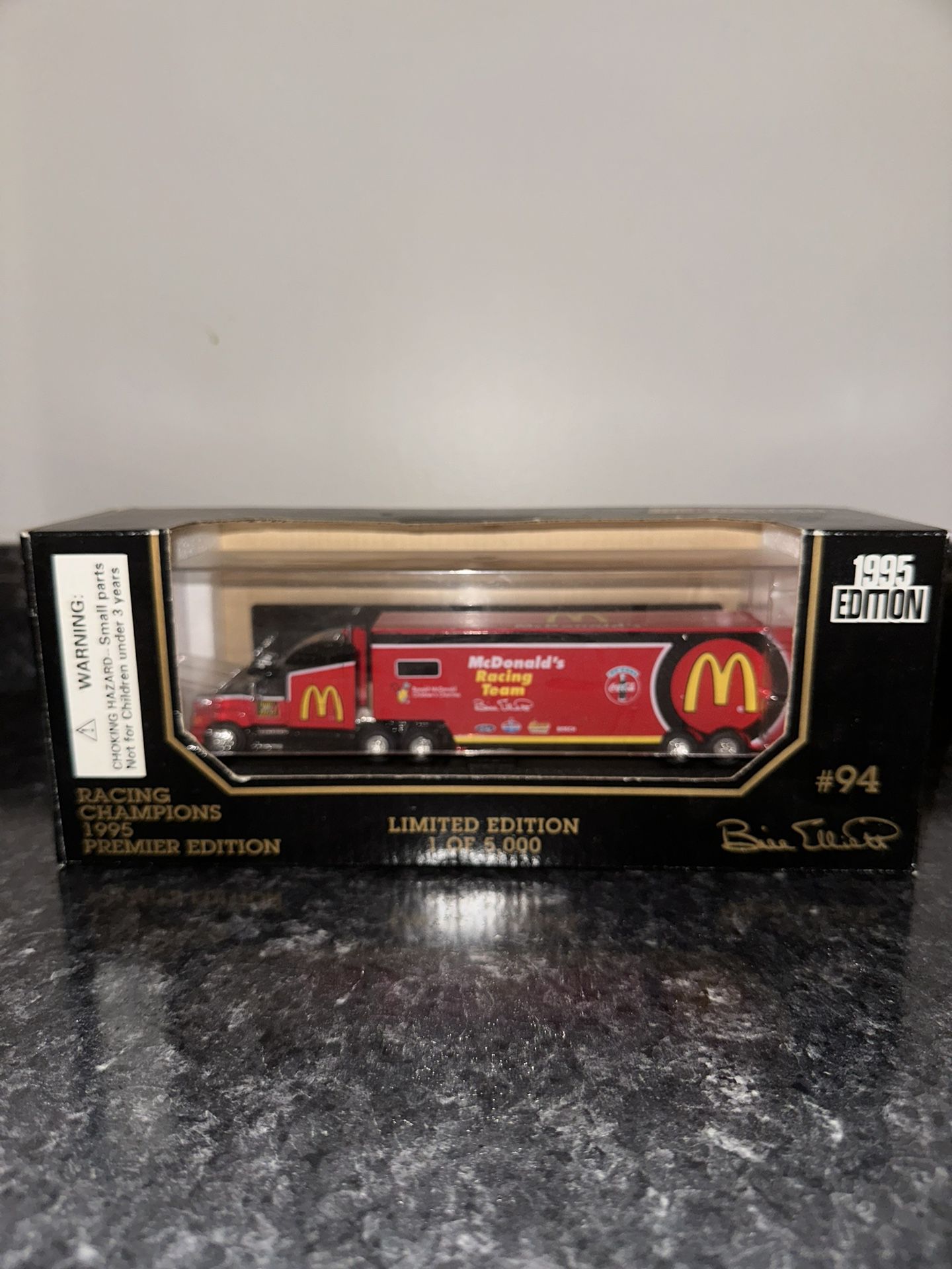 Bill Elliott #94 toy hauler limited edition collectable 