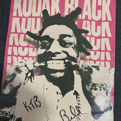 Autograph Signed Kodak Black Poster