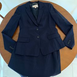 Banana Republic Navy Blue Skirt Suit Set - Size 6P