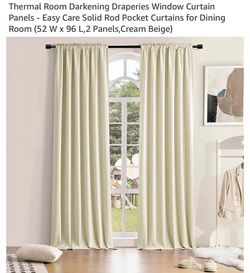 2 panel curtain with black rod