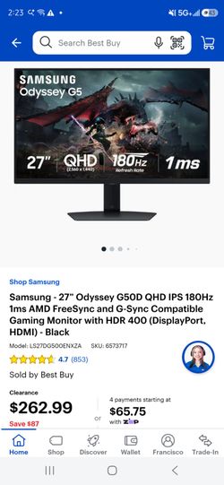 27 " Samsung gaming monitor