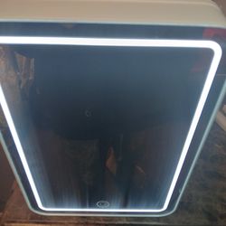 Mirror light mini fridge