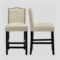 4 Counterweight Beige Bar Stools