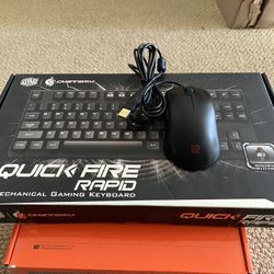 Cooler Master Quick Fire Rapid TKL Keyboard (MX Brown Switches) & BenQ Zowie FK2 Mouse