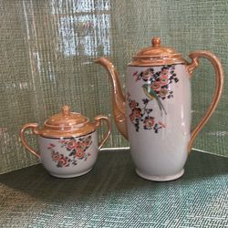 Japanese tea pot and sugar bowl