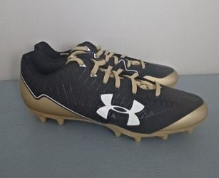 Men's Under Armour UA Nitro Select Low Black Gold Football Cleats Sz 11.5 🏈