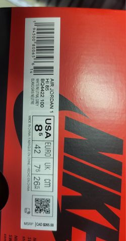 Nike Air Jordan 1 HI 85 OG Neutral Grey SZ 8.5