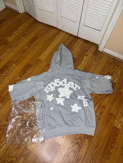 Grey sp5der hoodie