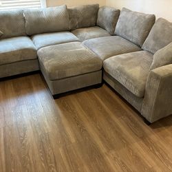 New! Super Comfy! Soft Touch Sofa Sectional !! FREE XL OTTOMAN! FREE Local Delivery! 5* Rated!