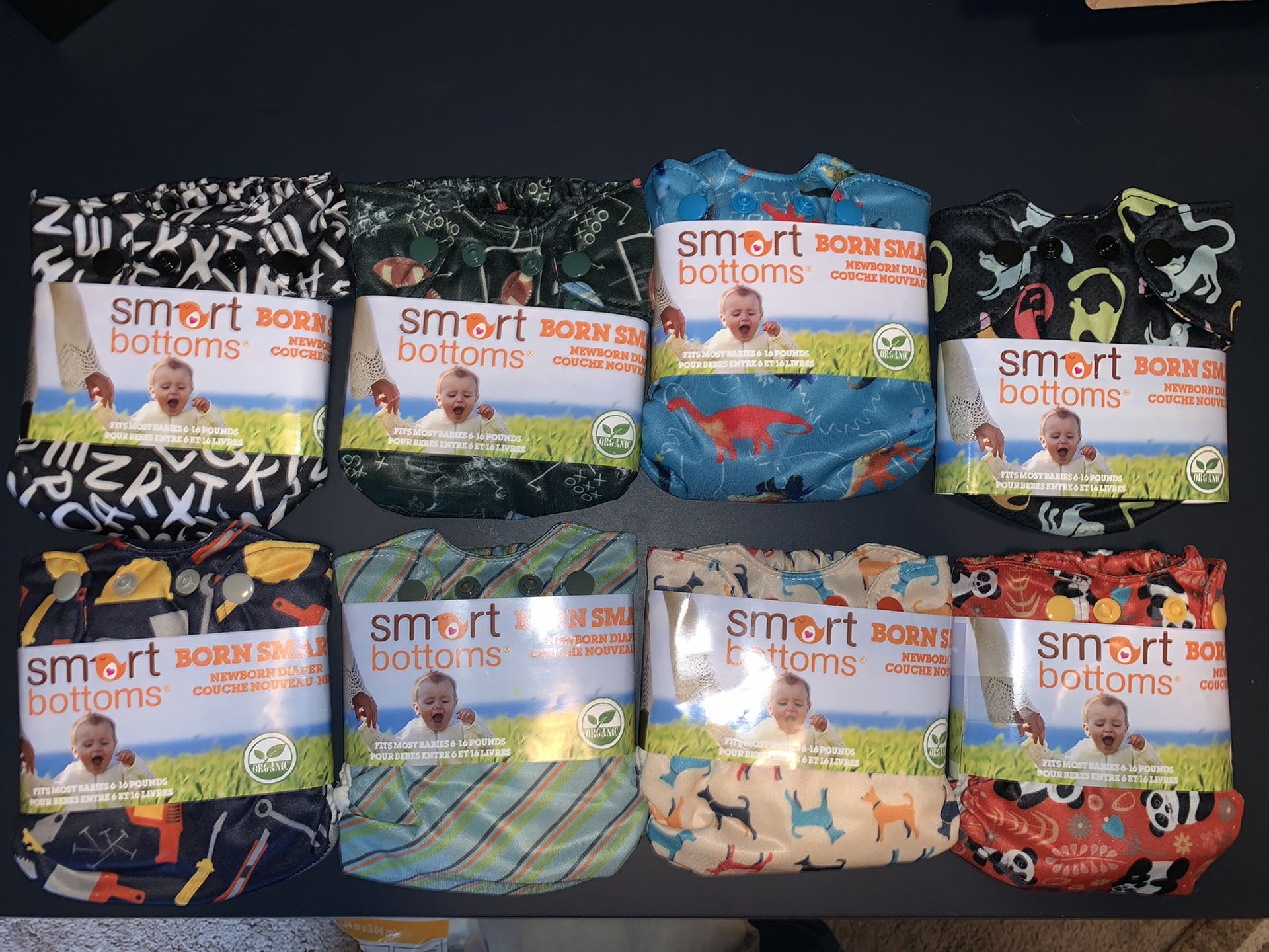 NEW Newborn Smart Bottoms All in one cloth diapers