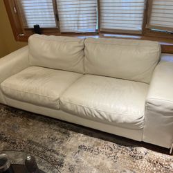 Italian White couch leather 