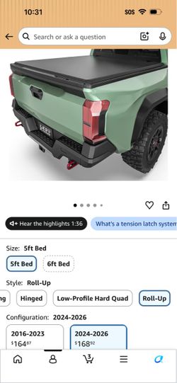 Tacoma bed cover