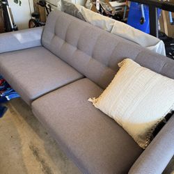 Grey Tufted Sofa