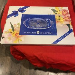 Noritazeh Sofa Japan  Crystal Serving Dish New Open Box 