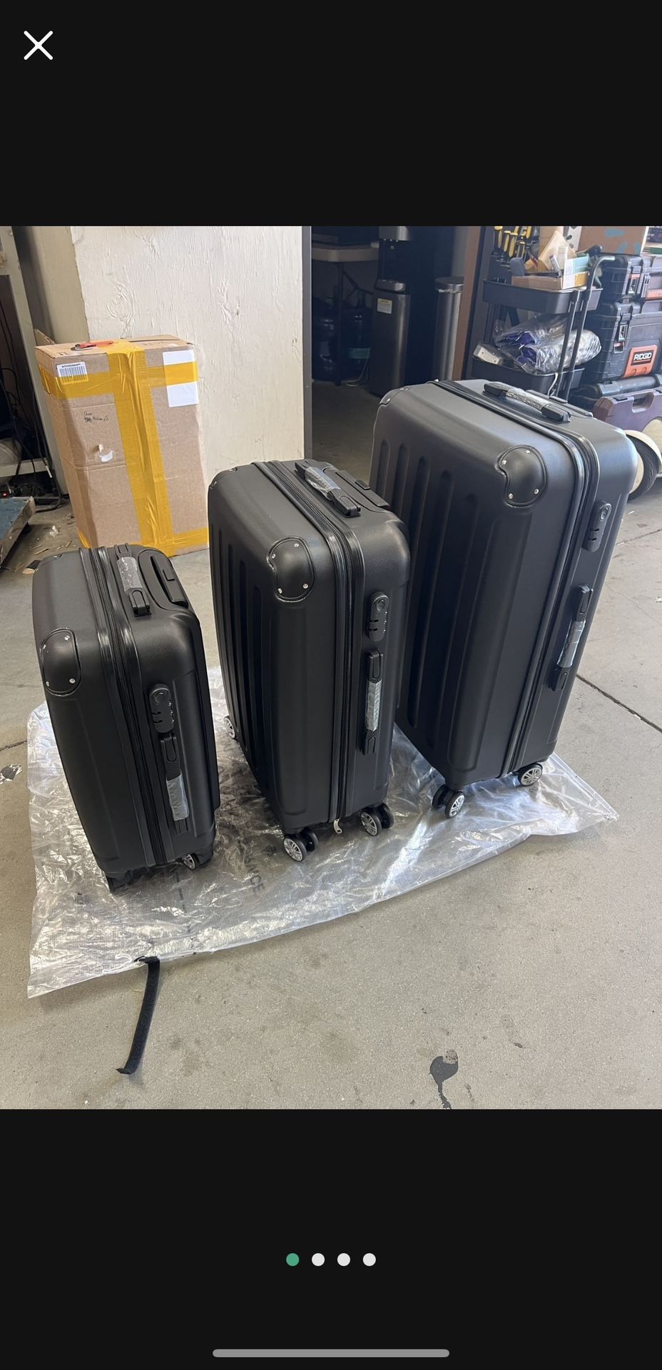 3 Pieces ABS Luggage Set 20” 24” 28” Size 