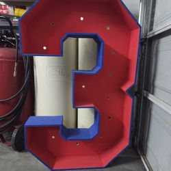 Number 3 Wood Sign