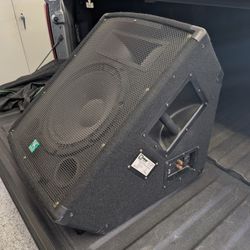 Two Floor Monitors W/Amp