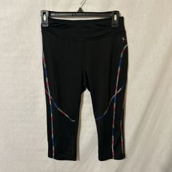 Danskin Black Capris with Colorful Stripes