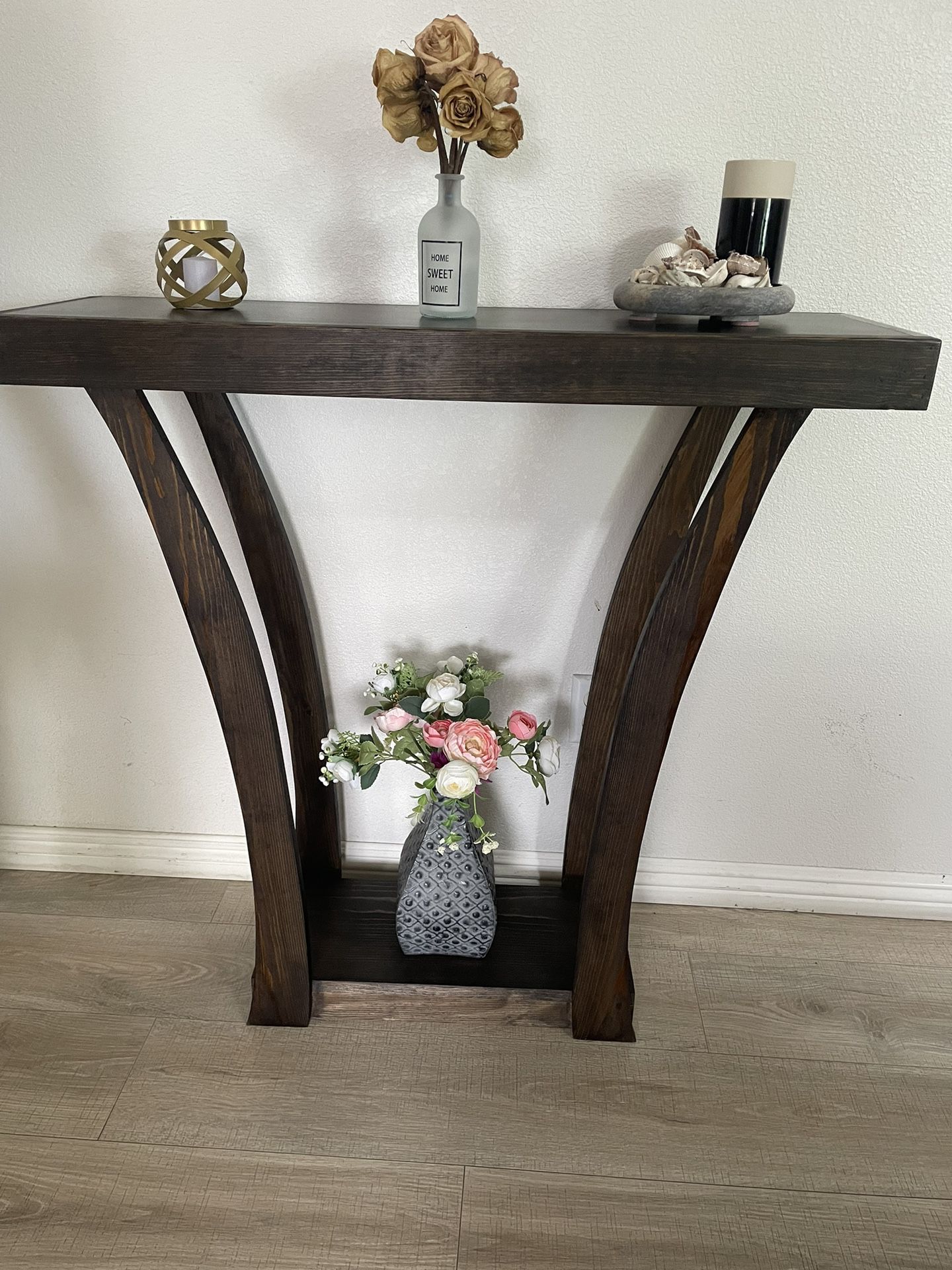 New Console Table Wood And Corian 