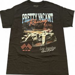Pretty Vacant Racing T-Shirt Los Angeles Grand Prix Graphic Tee size:large 