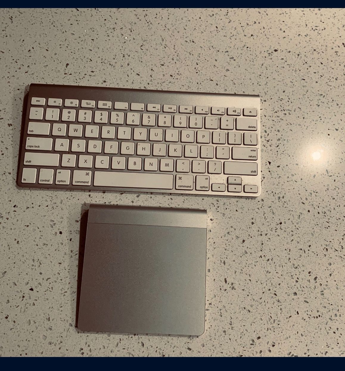 Apple Keyboard  and Magic Trackpad