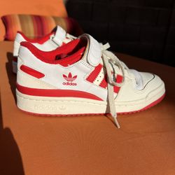 Adidas womens  Forum 84 Low 'Off White Vivid Red women’s 7