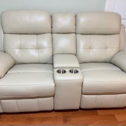Leather Reclining Loveseat