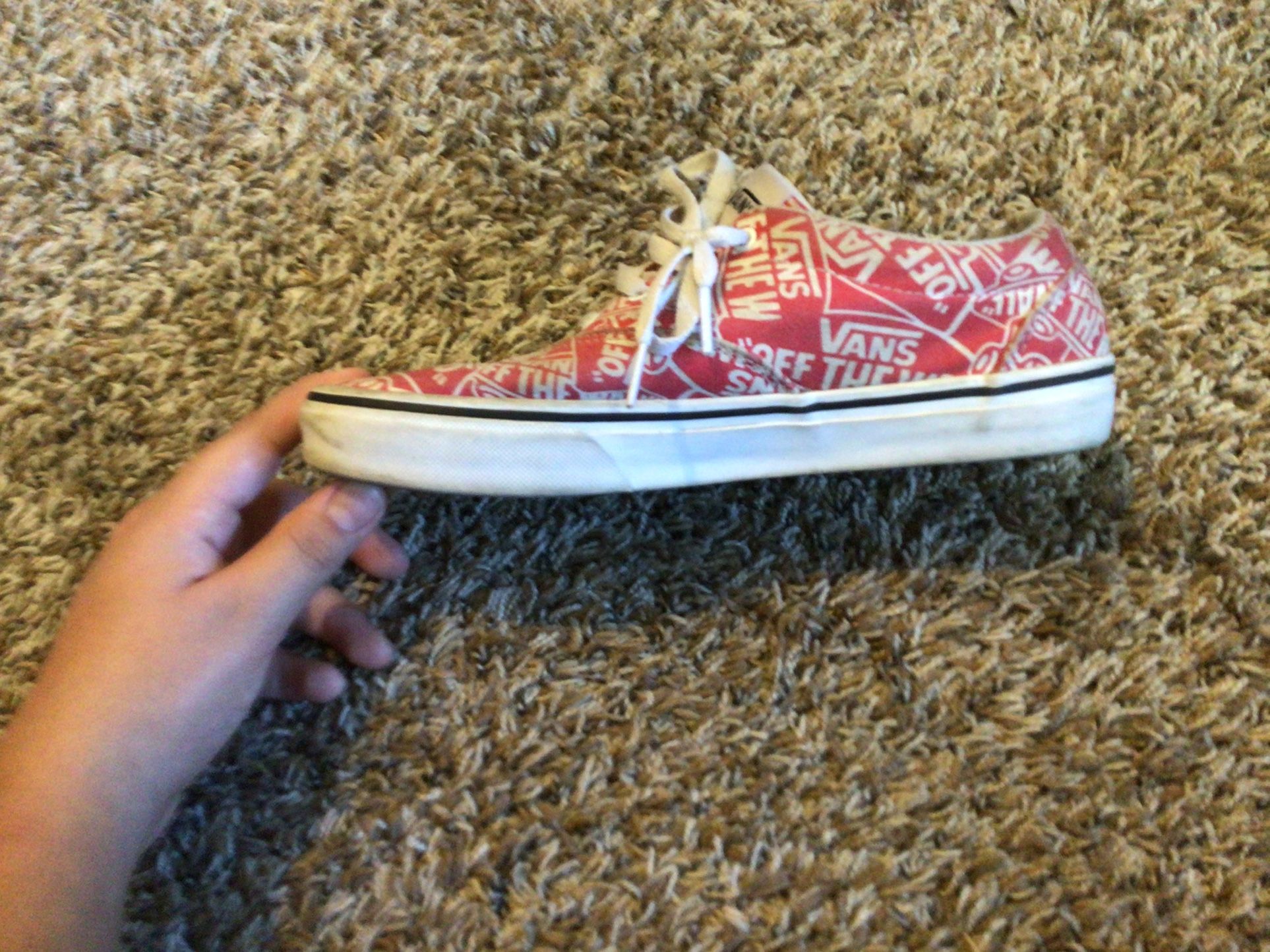 Red Vans Size 6 Men No Box