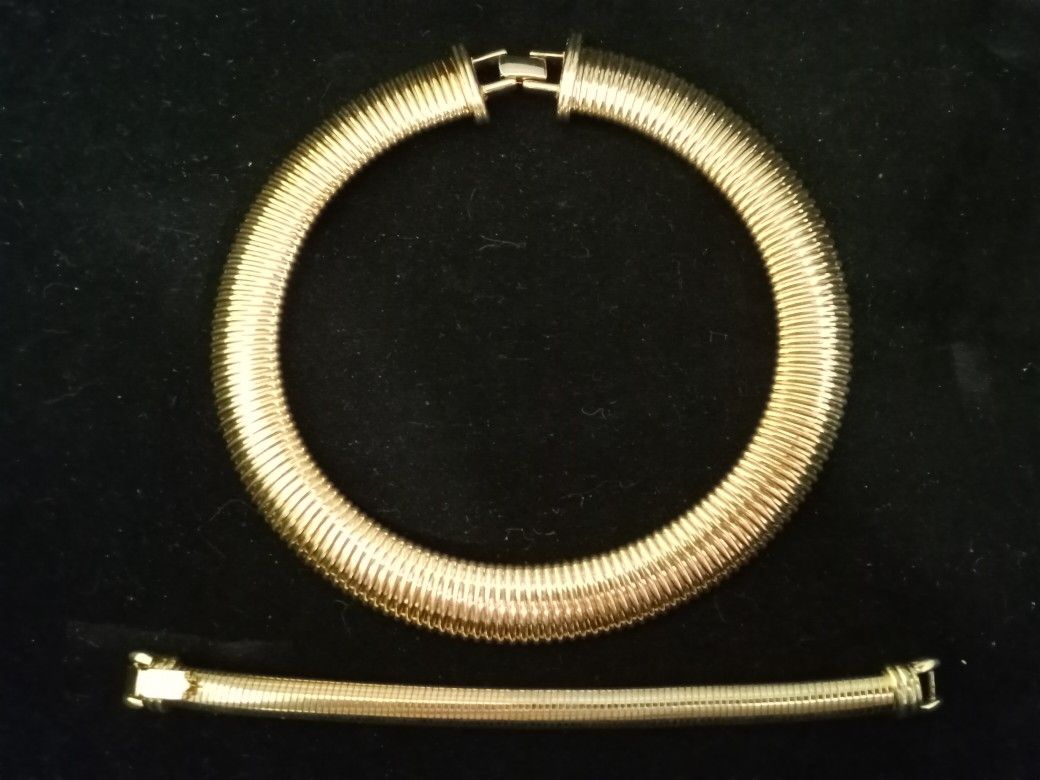 Monet Vintage Omega Choker & Bracelet Set