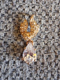 Vintage Pear Shaped CZ Pendant