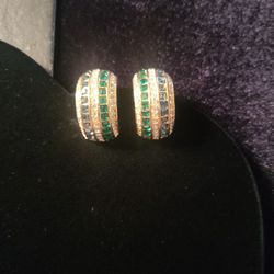 Signed Christian Dior Clip On Earrings 