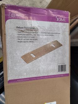 DMI Wooden Transfer Slide Board for Patients and Seniors,
Heavy-Duty 440 lb Capacity, 30" x 8", 2 Cut-Out Handles, FSA/
HSA